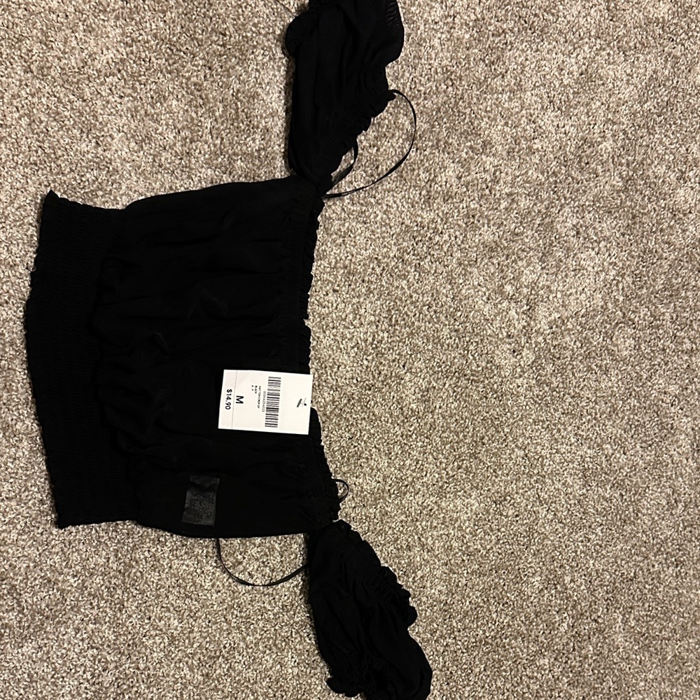 Forever 21 Black Off-Shoulder Blouse